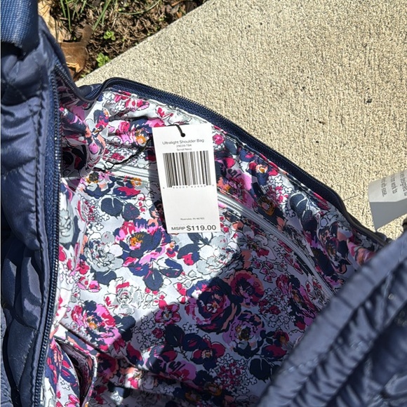 Vera Bradley Navy Quilted Ultralite Shoulder Bag (NWT) - Picture 3 of 5